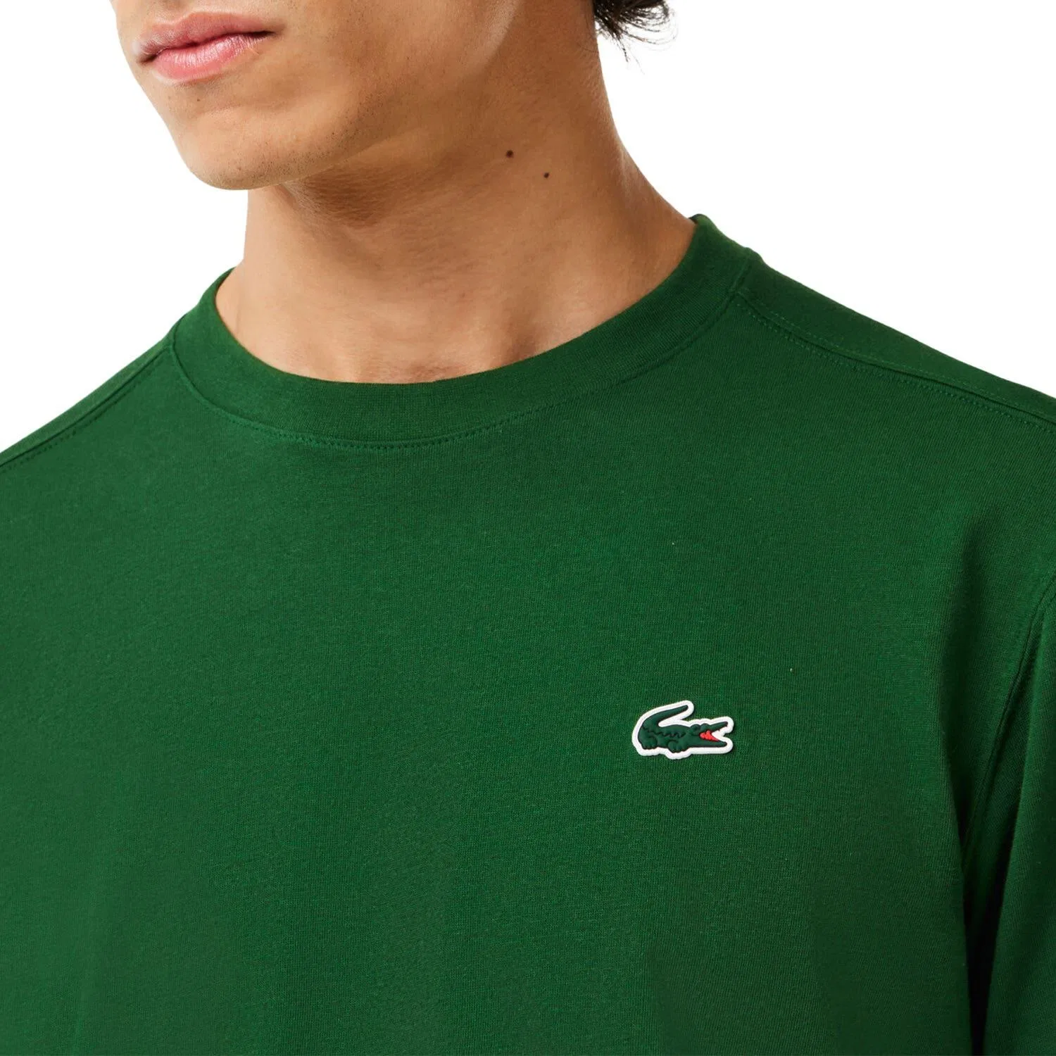 Мужская футболка с круглым вырезом Lacoste, Цвет Grun — фото 3