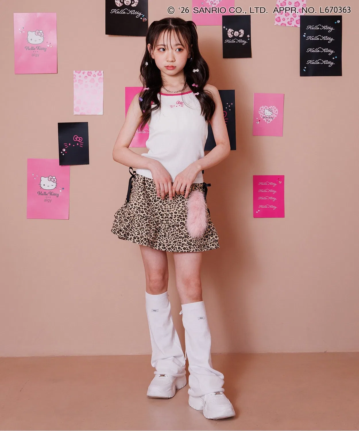 Детская юбка-шорты с кружевом и рюшами, модель Lace-Up Frill Skort, algy, Sax Blue — фото 4