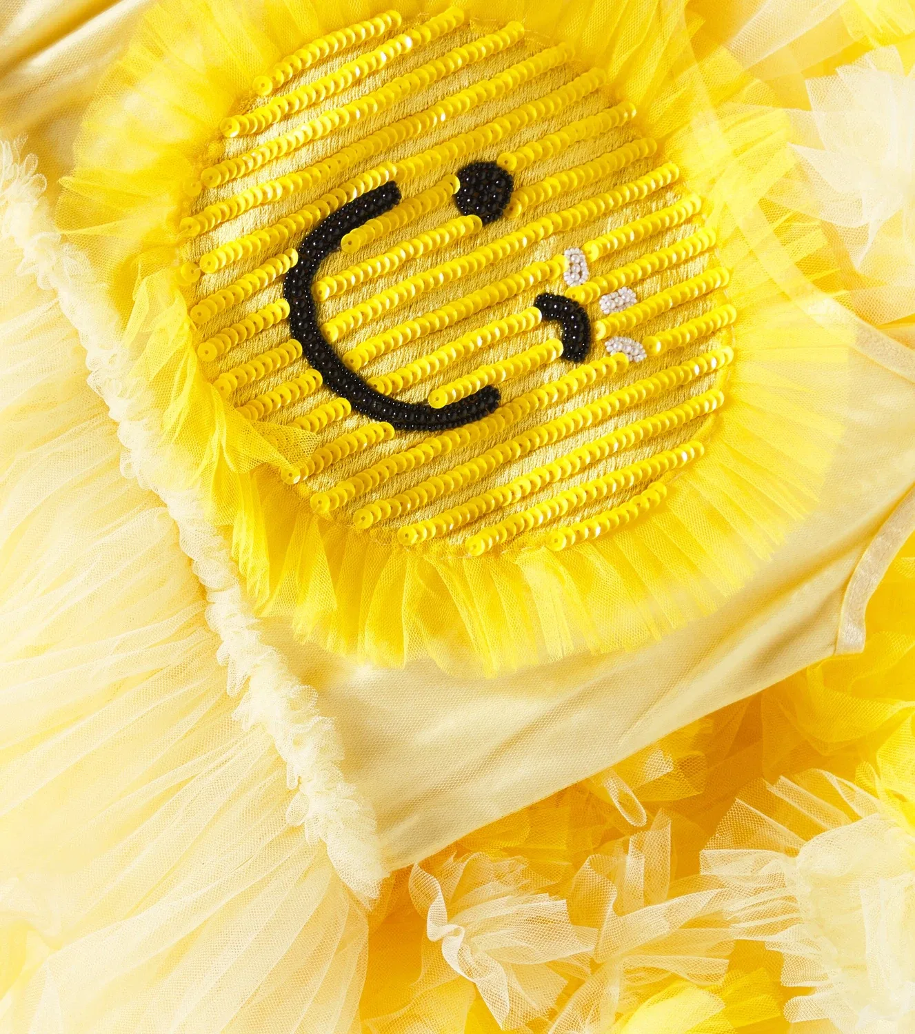 Платье из тюля и джерси Smiley с оборками Tutu Du Monde, желтый — фото 2