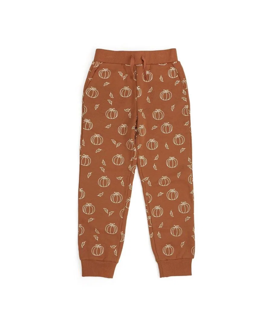 Детские джоггеры с принтом тыквы Sweet Wink, Burnt Orange