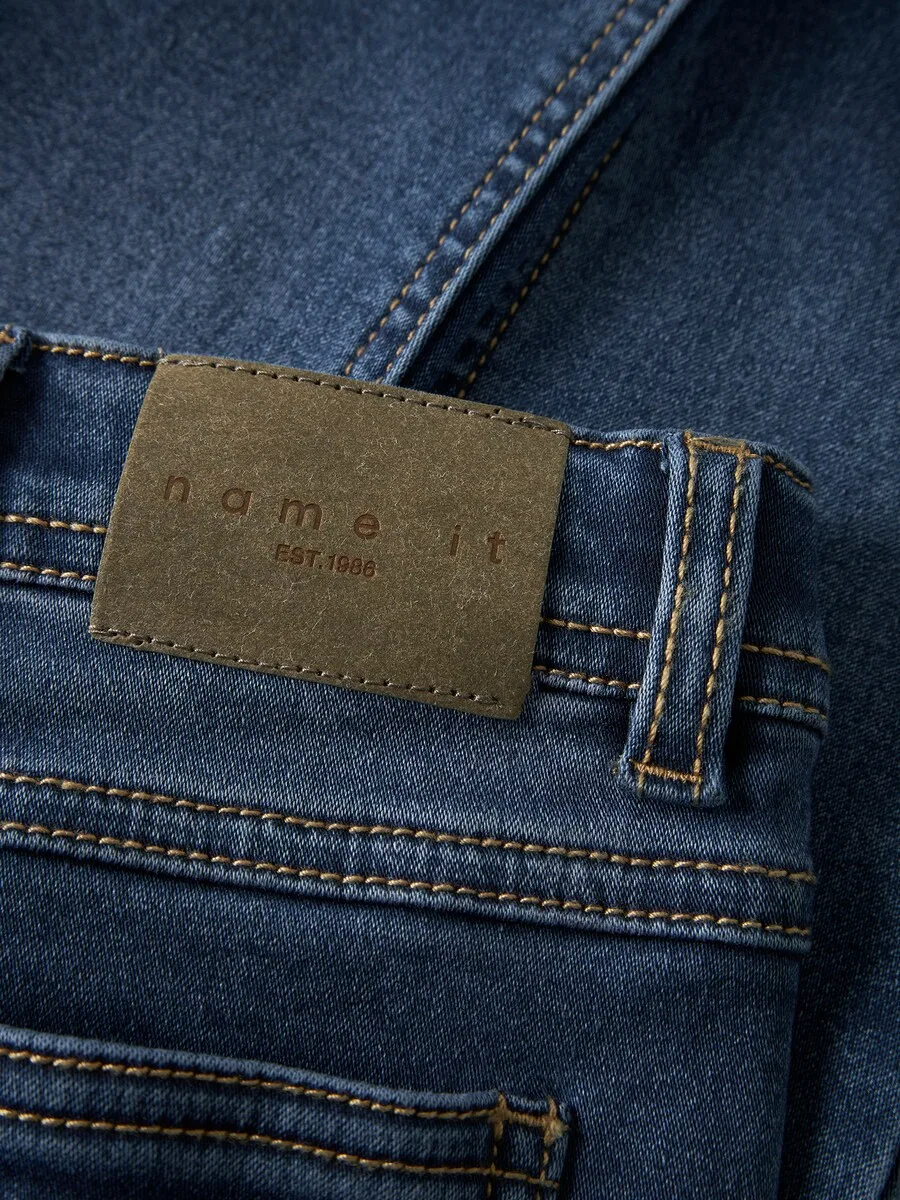 Джинсы NAME IT Slim fit 'NMMSilas' темно-синего цвета — фото 4