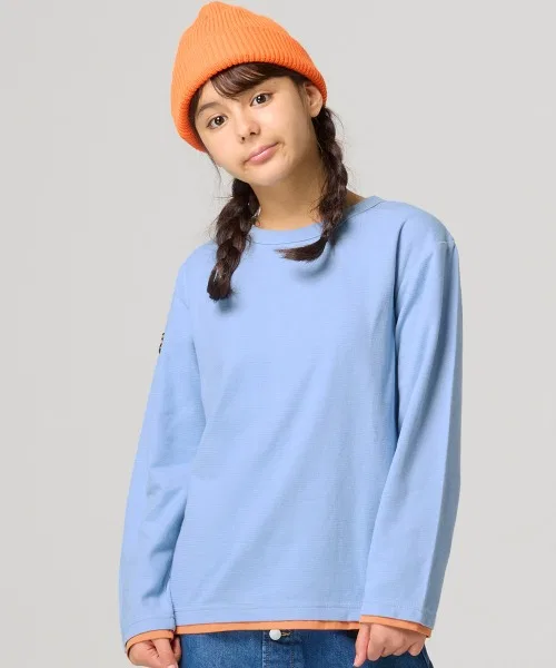 Детский лонгслив с контрастными манжетами W Face KRIFF MAYER Kid's Collection, Sax Blue