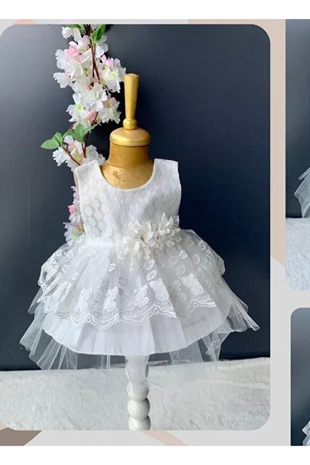 Детское платье для девочек с принтом Mevlüt Set Biyan Collection, White
