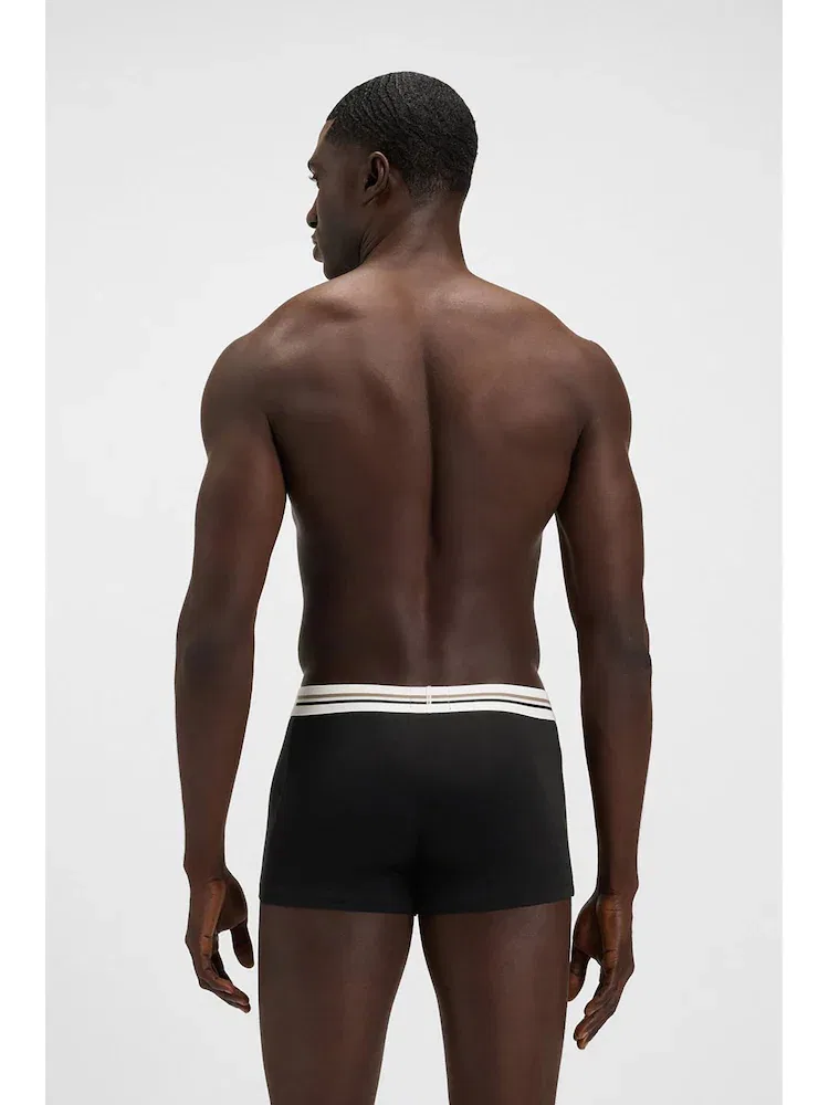 Трусы мужские Stretch 3PK Trunk BOSS, Black — фото 3