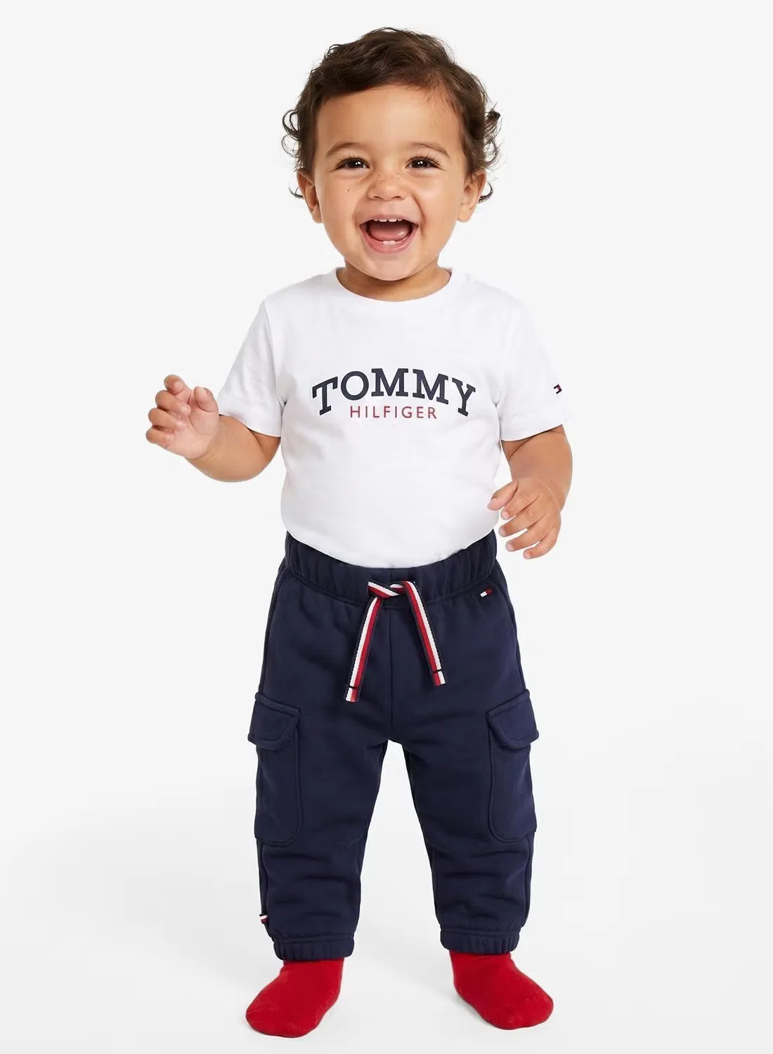 Штаны карго из флиса детские Tommy Hilfiger, синий