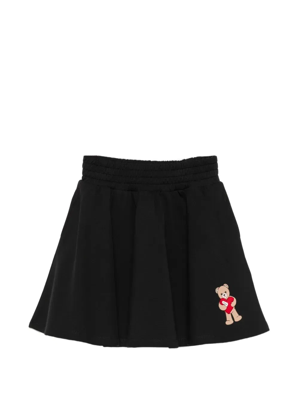 Расклешенная юбка с принтом Teddy Bear Moschino Kids, черный