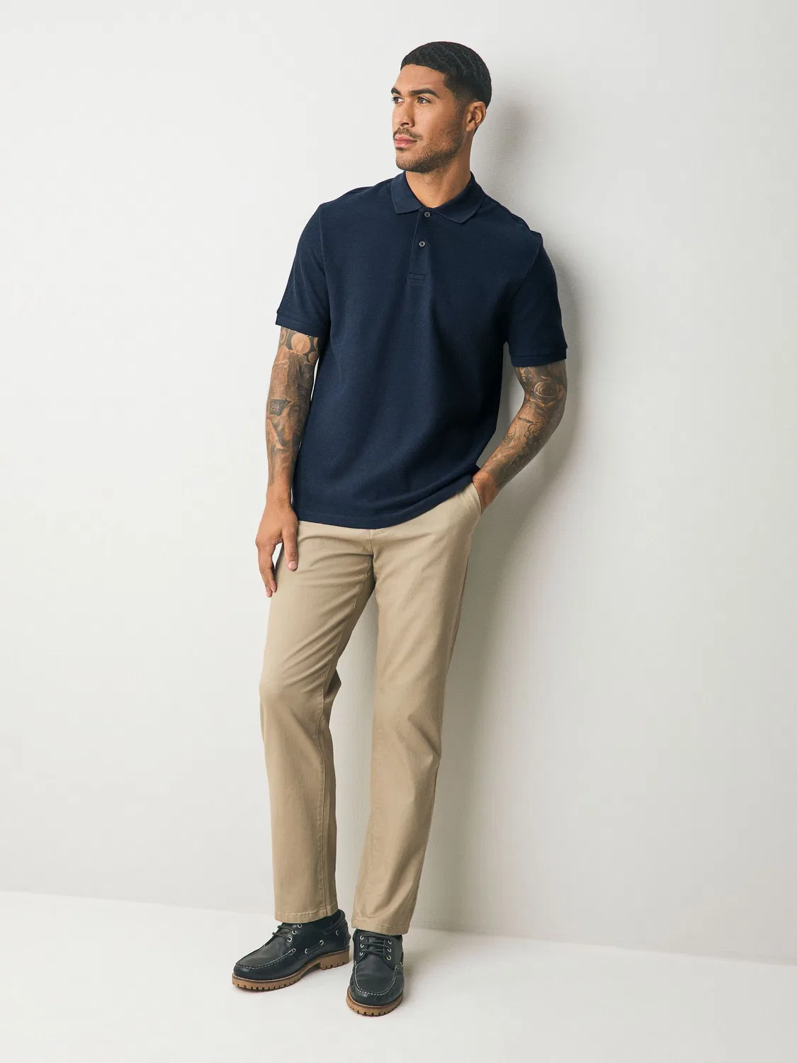 Поло, текстурированная, Regular Fit Next, Navy Blue — фото 2