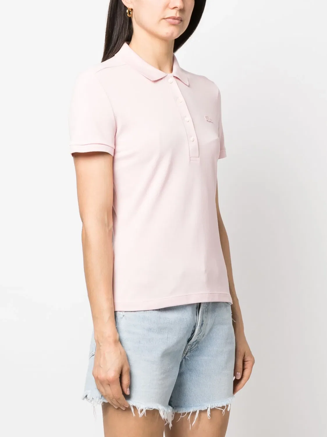 Поло с логотипом из хлопка Lacoste, светло-розовый — фото 3