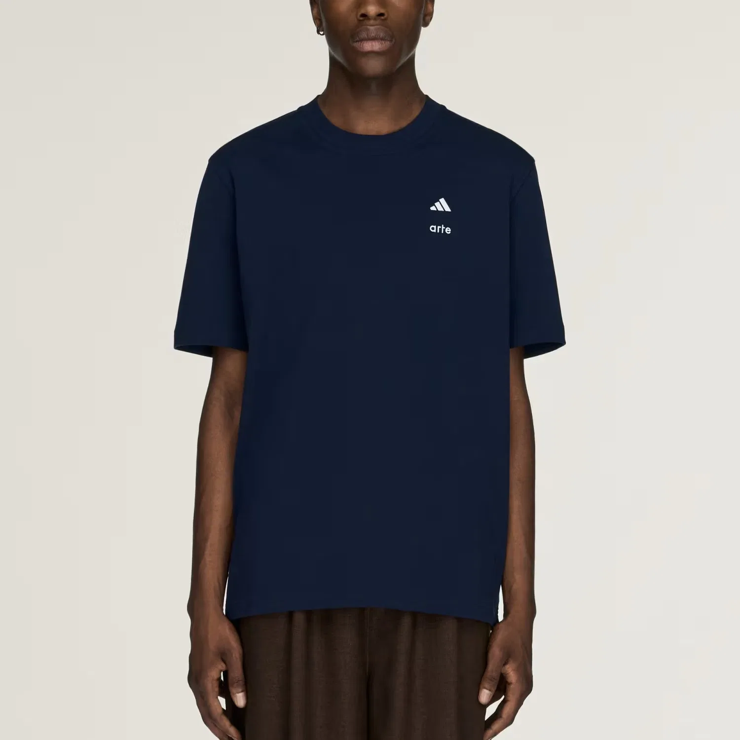 Мужская футболка с круглым вырезом Collegiate Marine Blue/Gray White Adidas, Collegiate Marine Blue/Gray White — фото 4