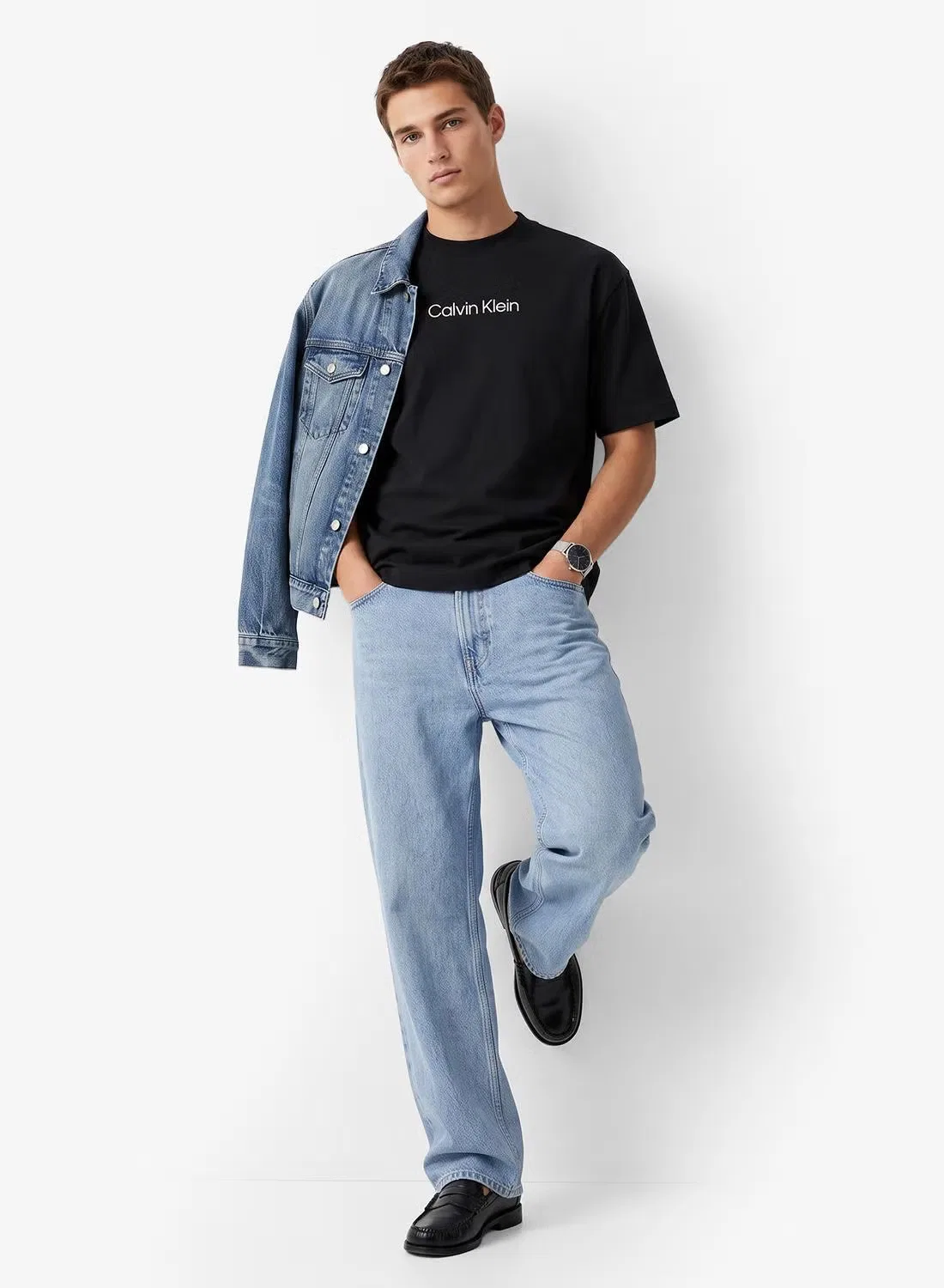 Футболка с коротким рукавом с логотипом Calvin Klein, черный
