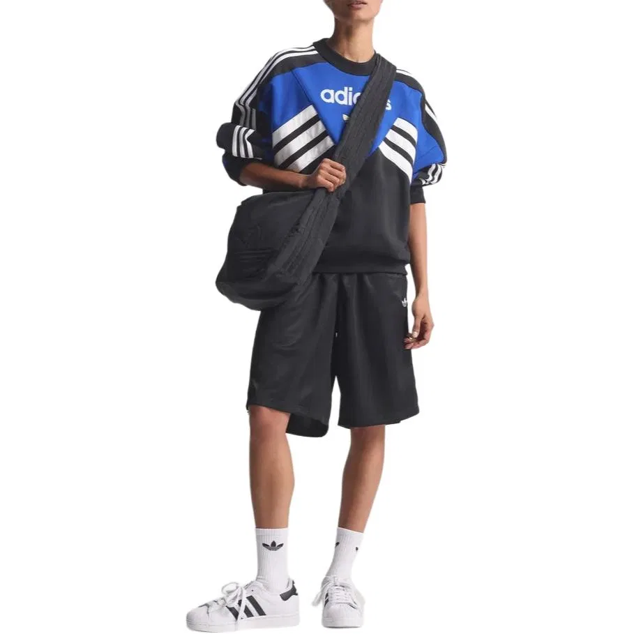 Свитшот женский с круглым вырезом, Adidas Originals, Blue Black — фото 4