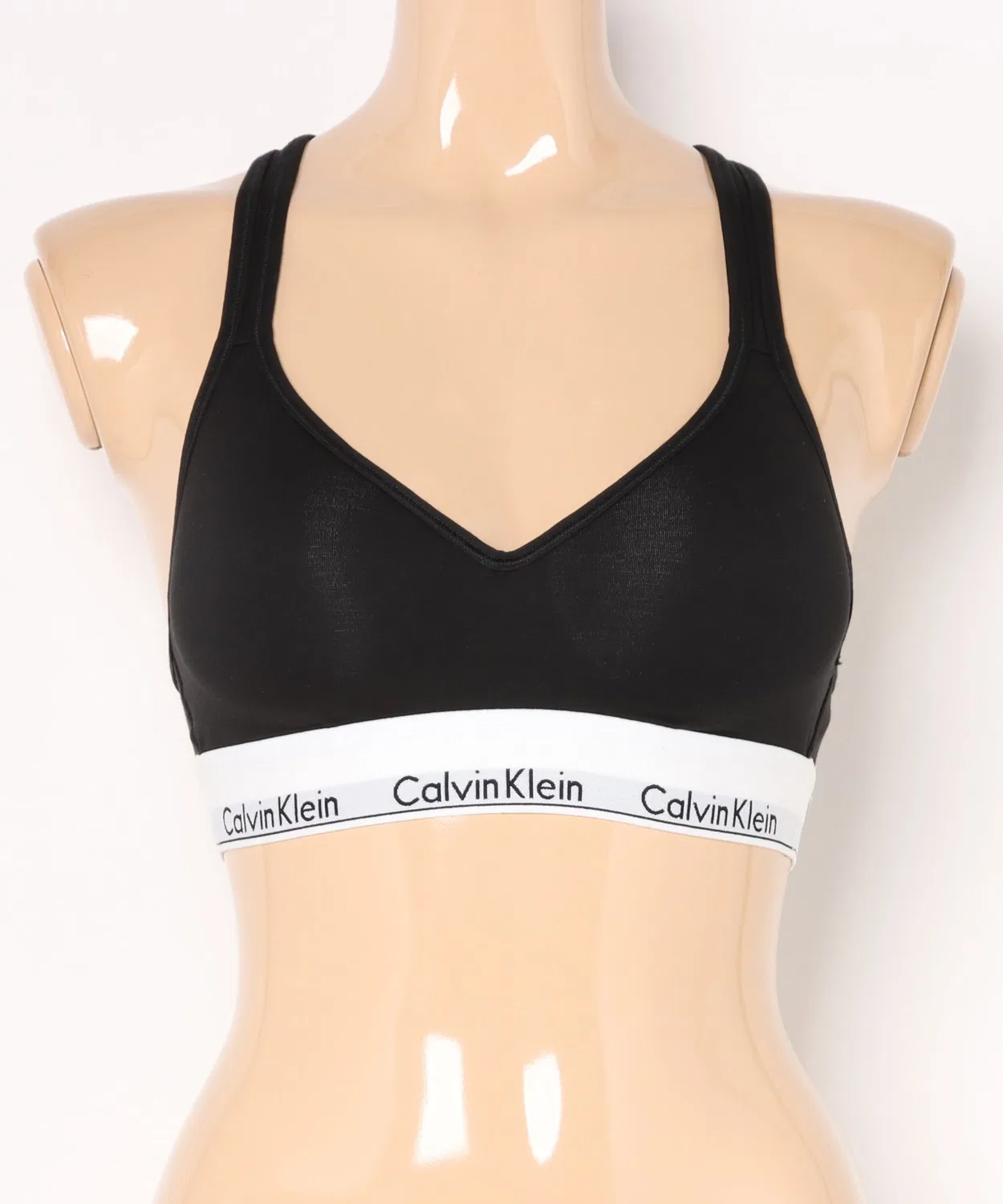 Женский бюстгальтер-бралетт без косточек с хлопком Calvin Klein, Black — фото 3