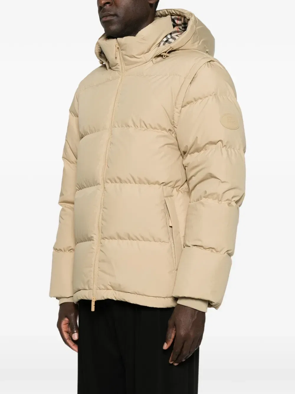 Куртка Bideford с подкладкой в клетку и капюшоном BURBERRY, бежевый — фото 3