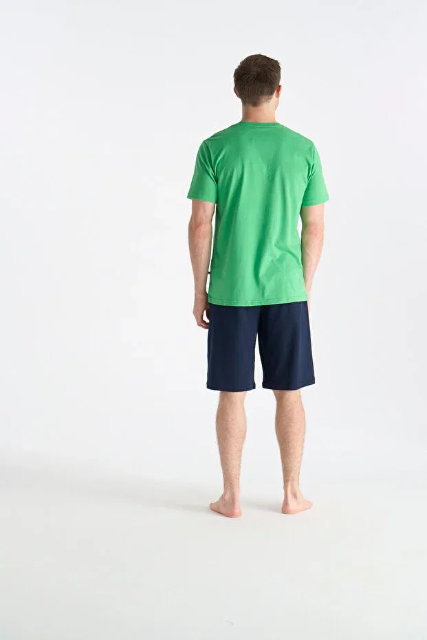 Мужской комплект пижамы с коротким рукавом U.S. Polo Assn., Green — фото 3