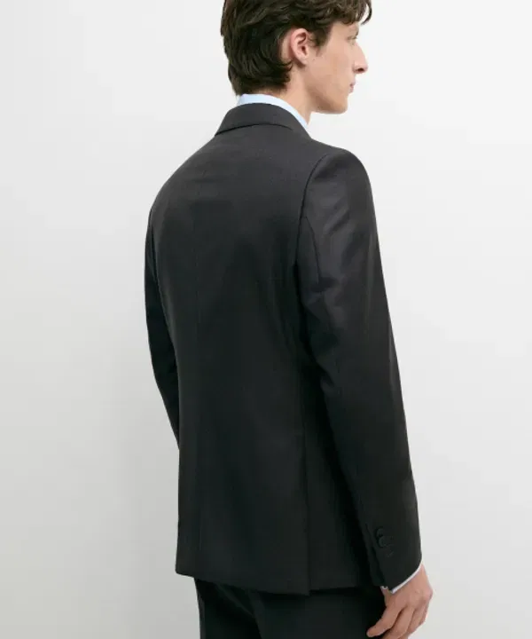 Костюмный блейзер из шерсти кул, Massimo Dutti — фото 3
