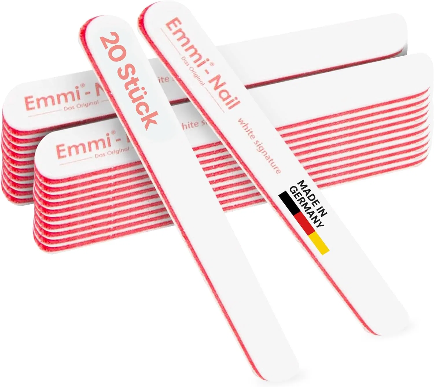 Набор пилок для ногтей Emmi-Nail White Signature 100/180, 20 шт. Emmi Nail