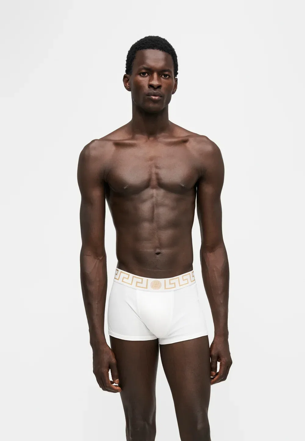 Комплект нижнего белья (2 шт.) - боксерские шорты Versace, White/Black/Gold-Coloured — фото 4