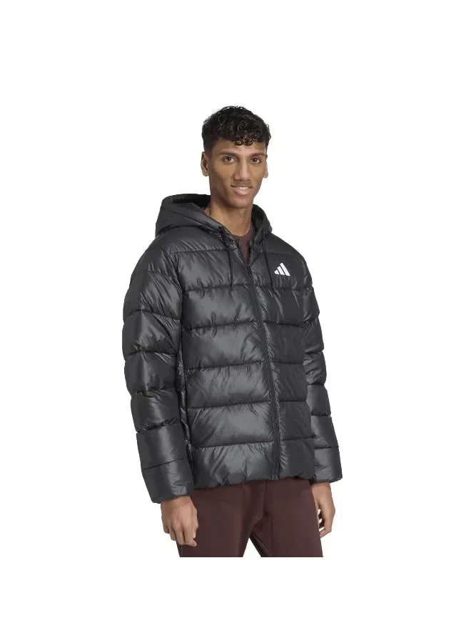 Куртка пуховая с капюшоном Essentials climawarm Adidas, черный — фото 4