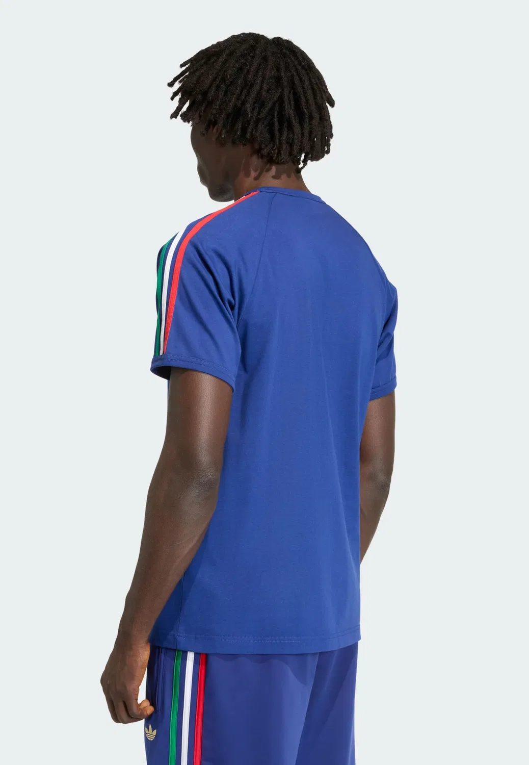 Футболка Adidas Originals 3 полоски ультрамаринового цвета — фото 3