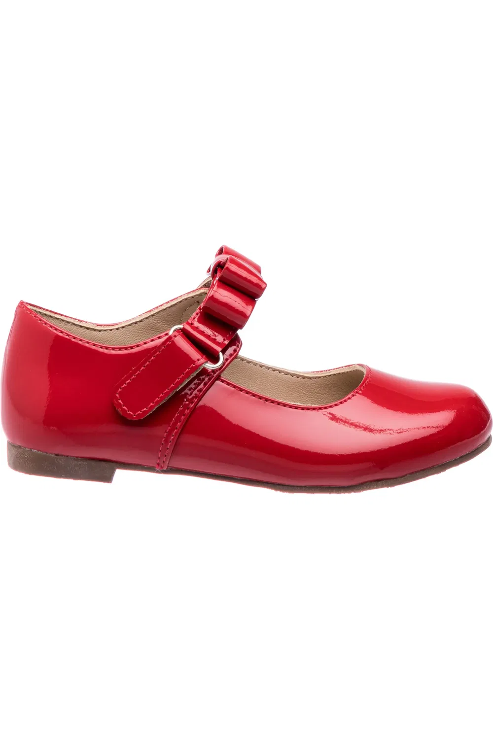 Детские туфли Мэри Джейн на каблучке с бантом Elephantito, Patent Red — фото 2