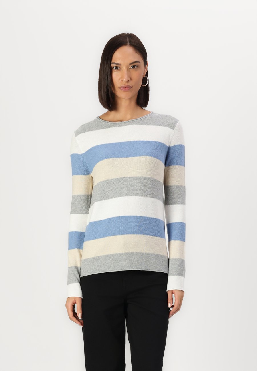 

Джемпер TOM TAILOR STRUCTURED STRIPED, Beige/Blue/Beige