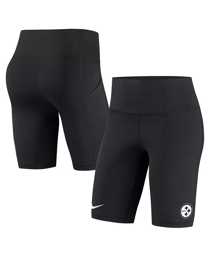 

Женские черные байкерские шорты Pittsburgh Steelers Nike