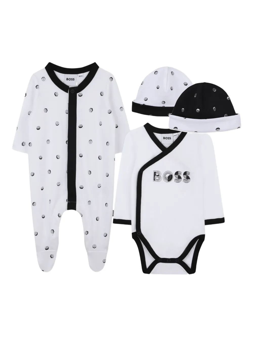 

Комплект для новорожденного в горох BOSS Kidswear, белый