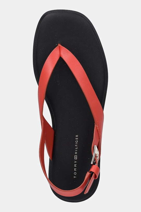 Кожаные сандалии COLOR BLOCK THONG FLAT SANDAL Tommy Hilfiger, красный — фото 4