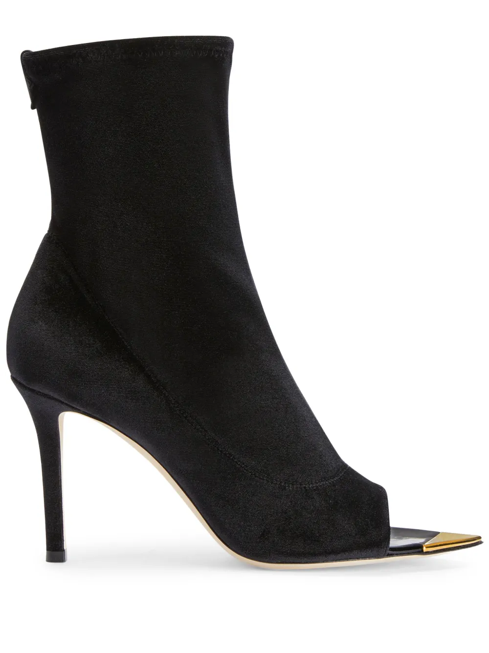 Бархатные ботильоны Intriigo 105 Giuseppe Zanotti, черный