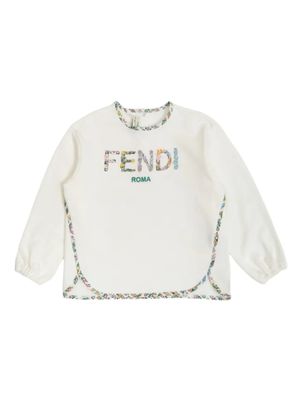 

Толстовка Fendi Kids с цветочным принтом, белый