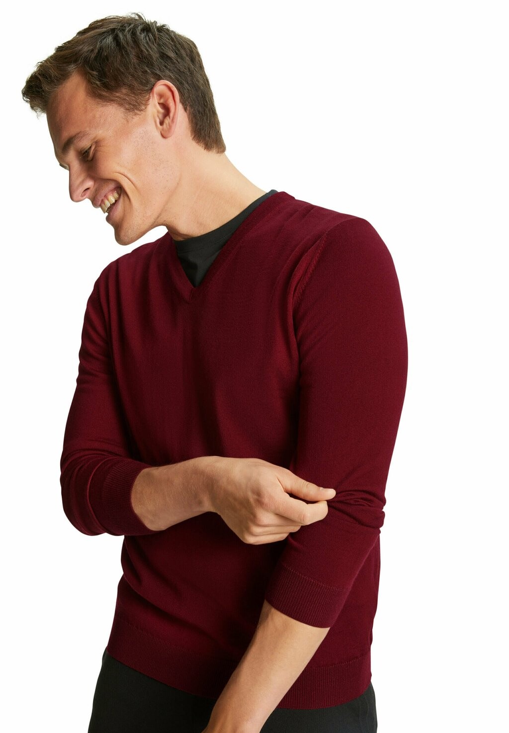 

Джемпер Basic New Merino V-Neck Merino Wool FALKE, Бордо