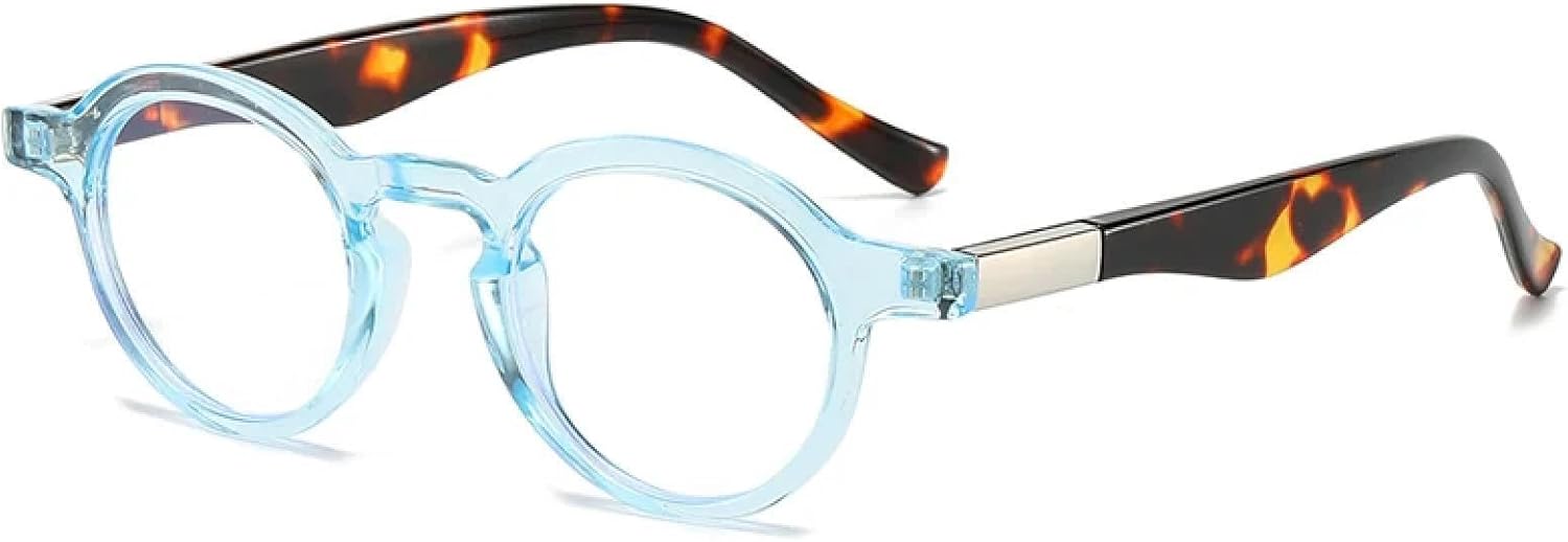 

Солнцезащитные очки с защитой от УФ-излучения UV400 для женщин и мужчин | Маленькие круглые двухцветные прозрачные градиентные очки | для занятий спортом на открытом воздухе DSVIGF, Blue Leopard Clear