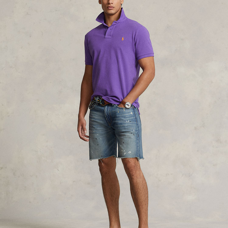 Поло Polo Ralph Lauren из хлопка, фиолетовый — фото 3