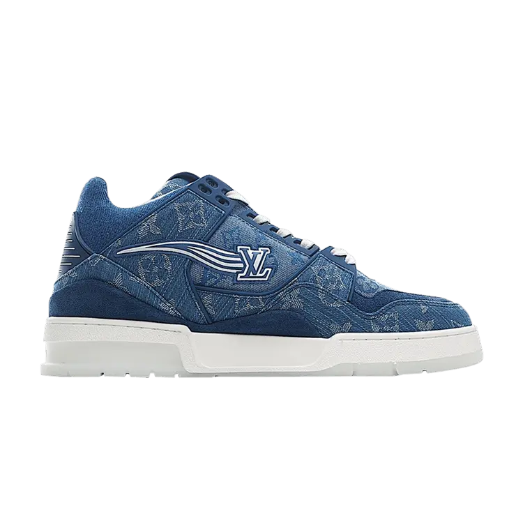 

Кроссовки Louis Vuitton Trainer Low Monogram Denim, синий