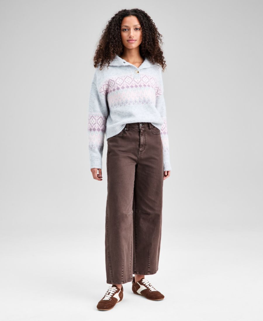 

Женские джинсы с высокой посадкой и завышенной талией And Now This, Brown Wash