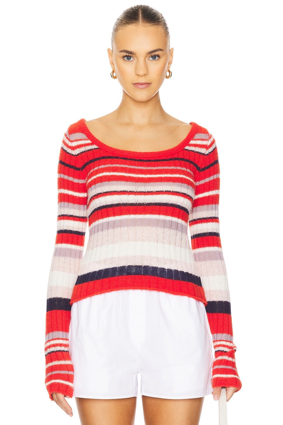 

Свитер в полоску lumen Free People, цвет heart eyes combo