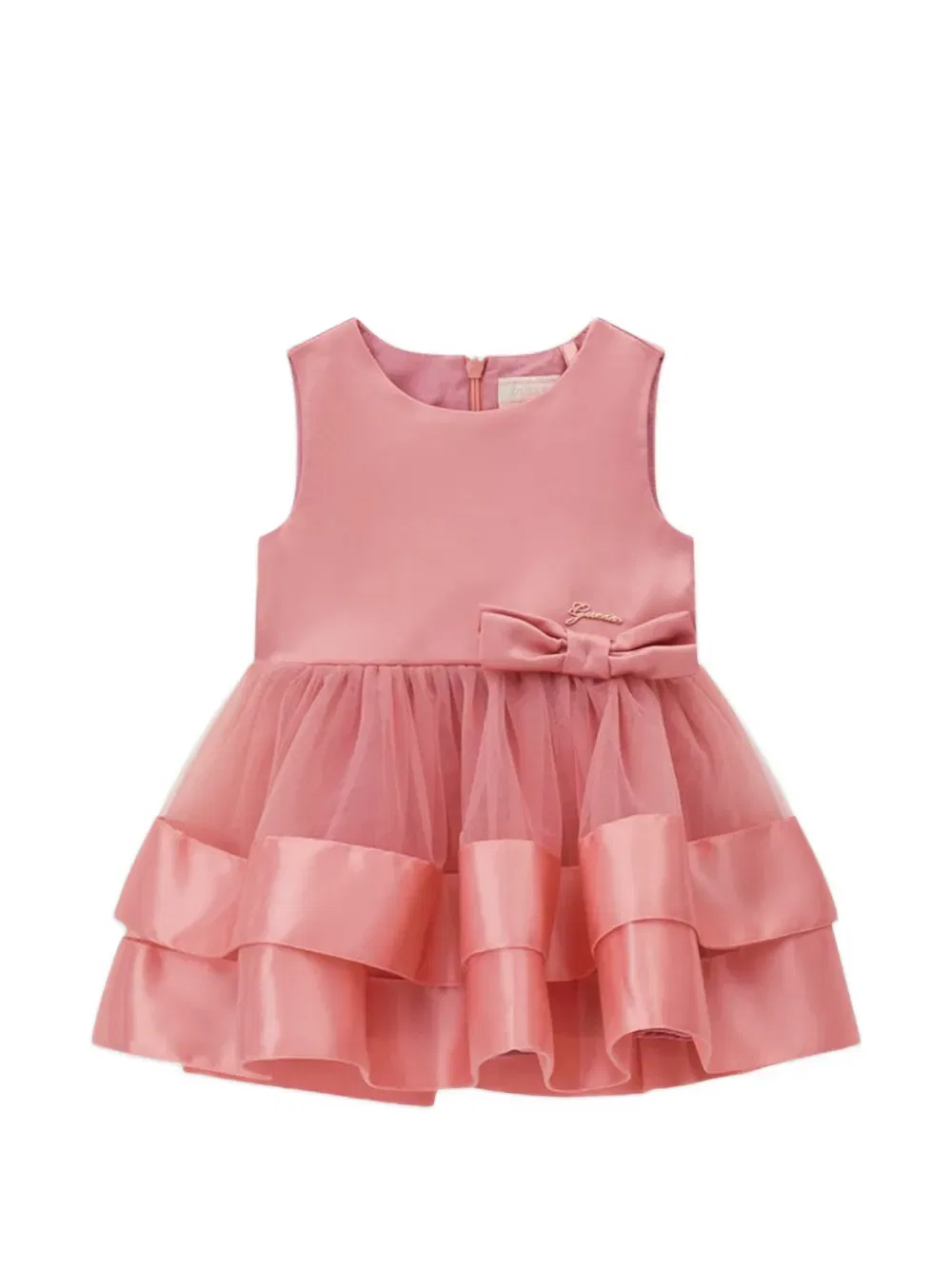 Многоярусное платье, украшенное бантом Guess Kids, розовый — фото 3