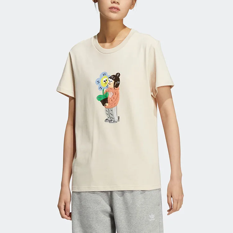 Adidas Originals Футболка Charr Morita Regular женская экрю — фото 3