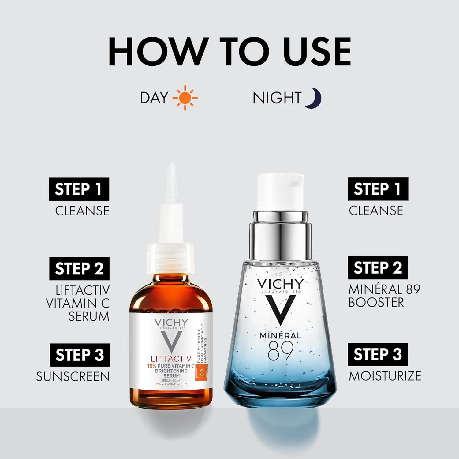 Набор Vichy — LiftActiv сыворотка с витамином C для лица, осветляющая сыворотка с чистым витамином C, гиалуроновой кислотой и витамином E — фото 3