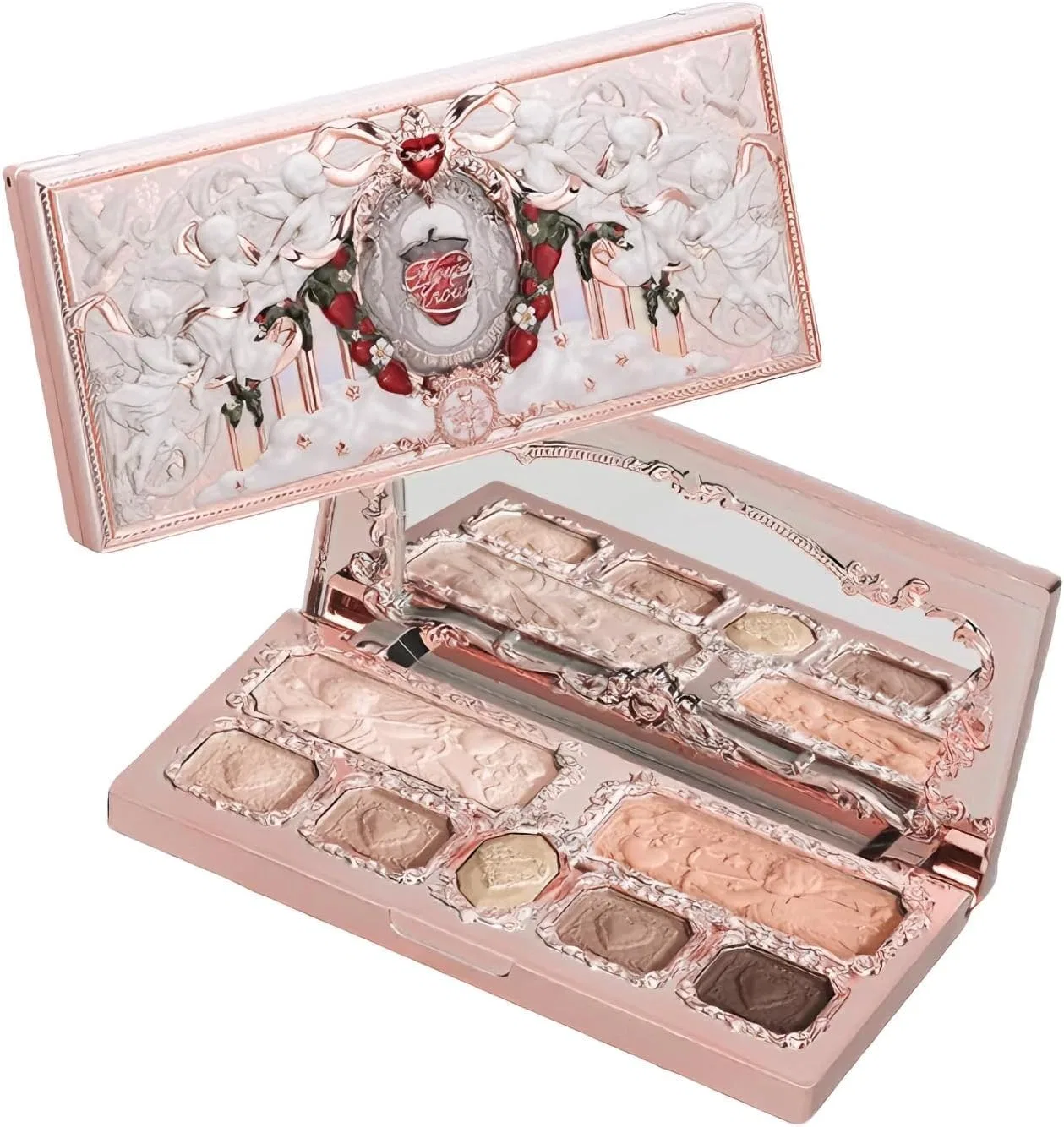 Палитра для лица 3-в-1 FlowerKnows Strawberry Cupid, 14 г, 01