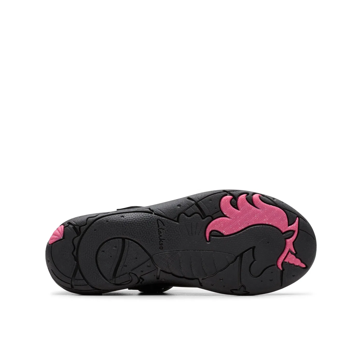 Туфли Mary Jane на липучке с морским единорогом Clarks, черный — фото 3