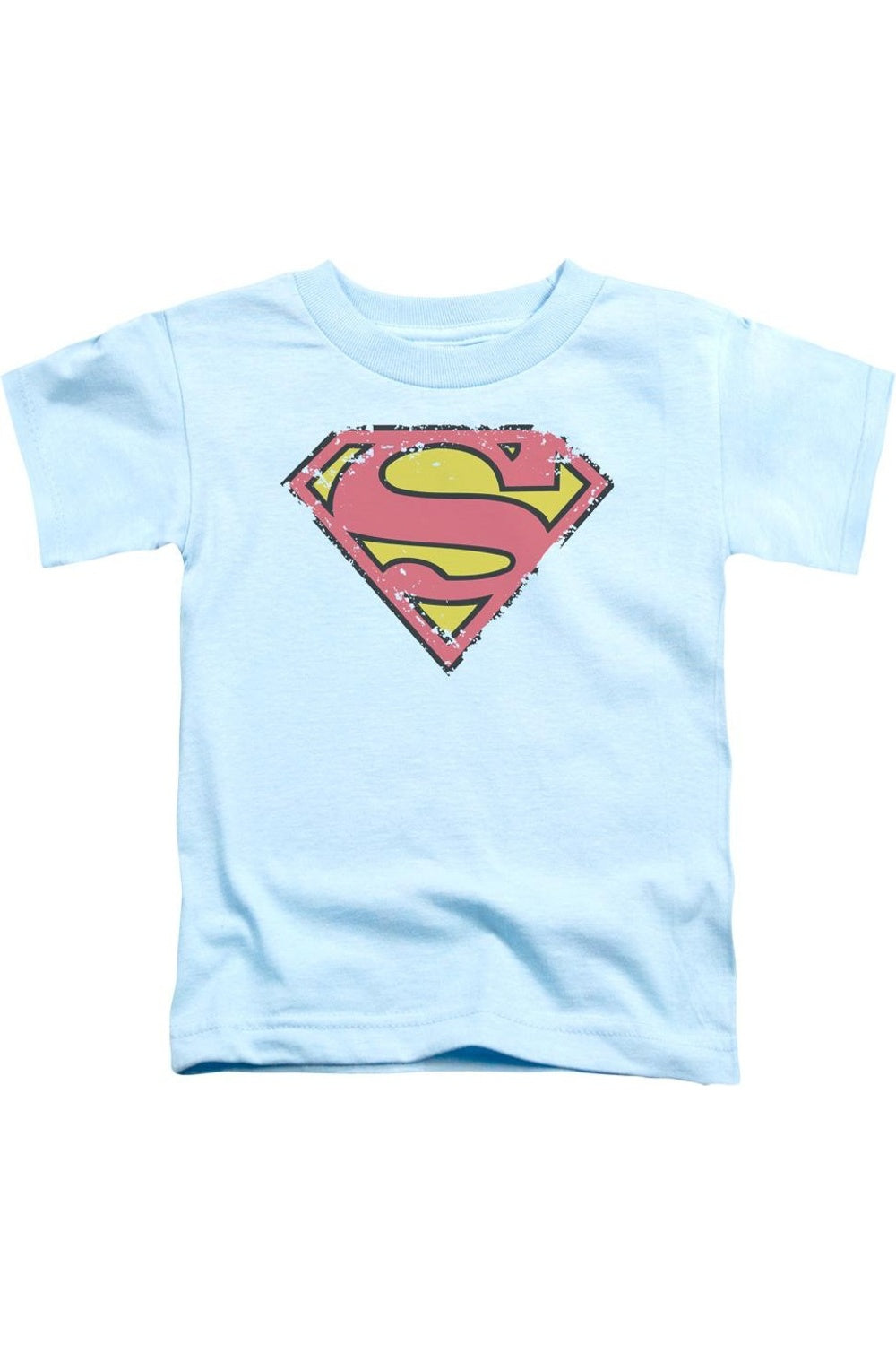 

Футболка с принтом щита Супермена для детей Gildan, светло-голубой