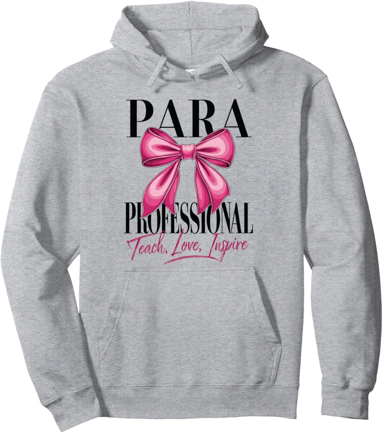 

Худи для помощника учителя, Coquette Bow School Parasquad Paraprofessional Coquette Apparel, серый