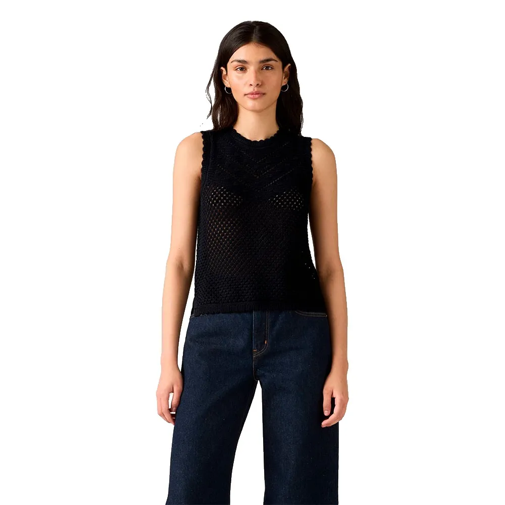 

Футболка без рукавов Levi's Adrienne Crochet, черный