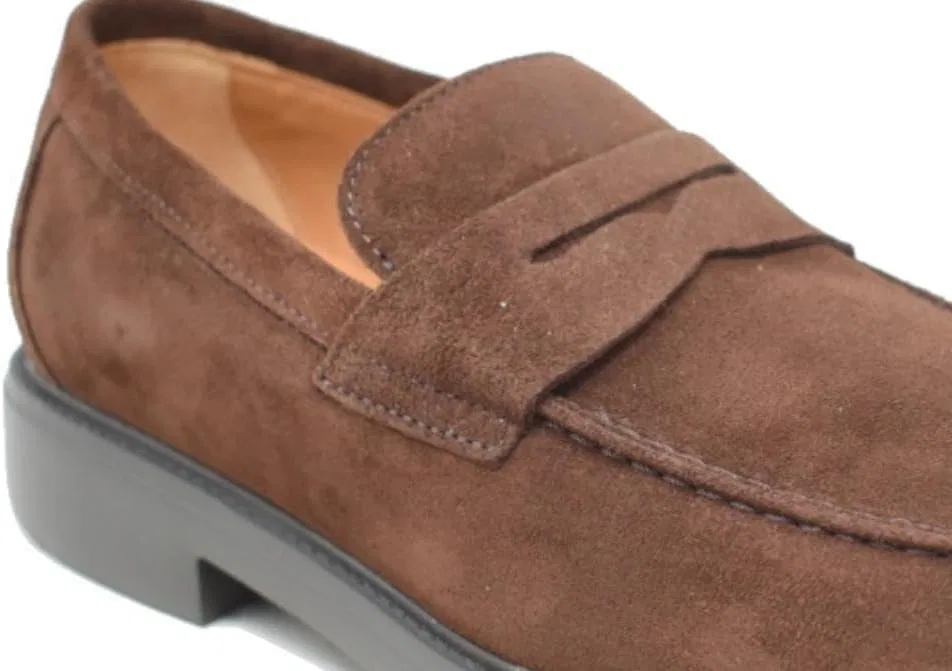 ZAPATONEE Мужские коричневые кожаные мокасины Angel Sansano 25004 — фото 2