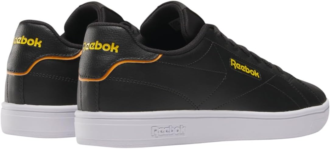 Мужские кроссовки Reebok Court Clean, черный/желтый/белый — фото 2