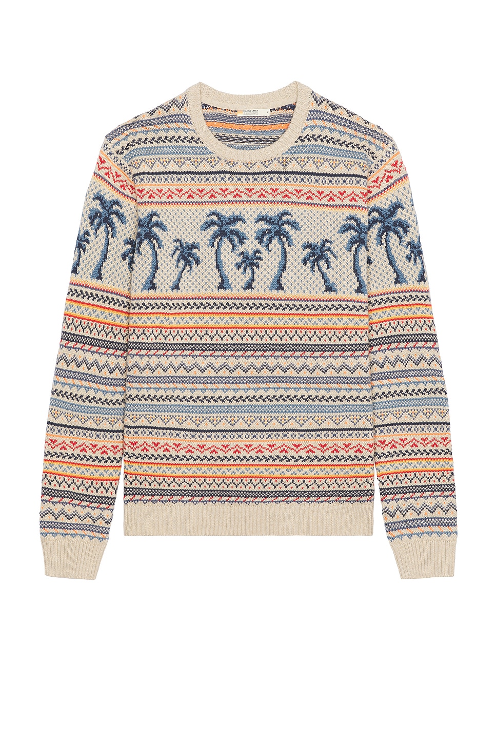 

Свитер в стиле калифорния фэр-айл Marine Layer, цвет palm fair isle