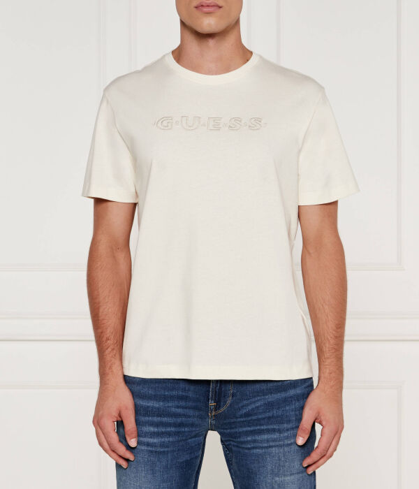 

Футболка мужская Guess Jeans с вышивкой, экрю