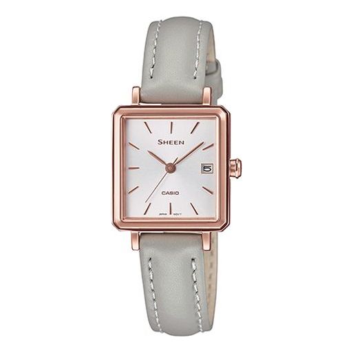 

Часы CASIO Quartz Waterproof Sapphire Crystal SHEEN Gray Strap Gray Analog, серый