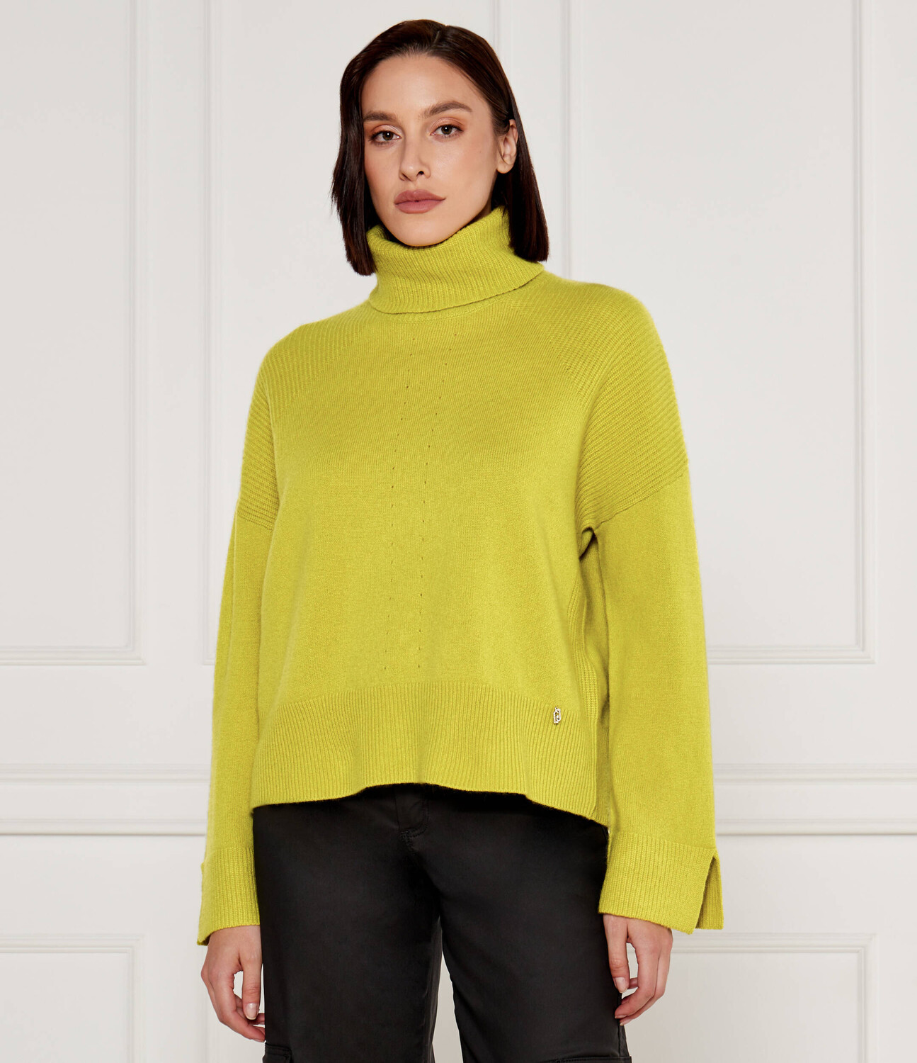 

Свитер из шерсти Liu Jo Regular Fit, лаймовый